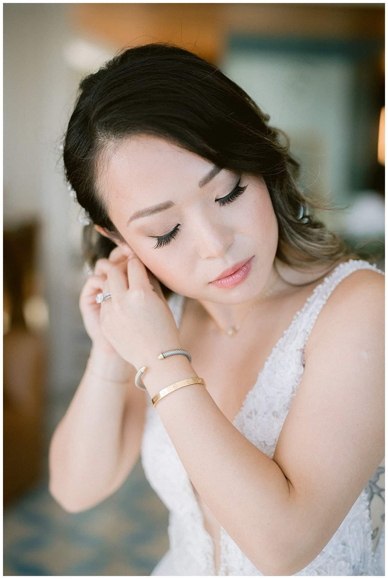 bride getting ready at The Cape
